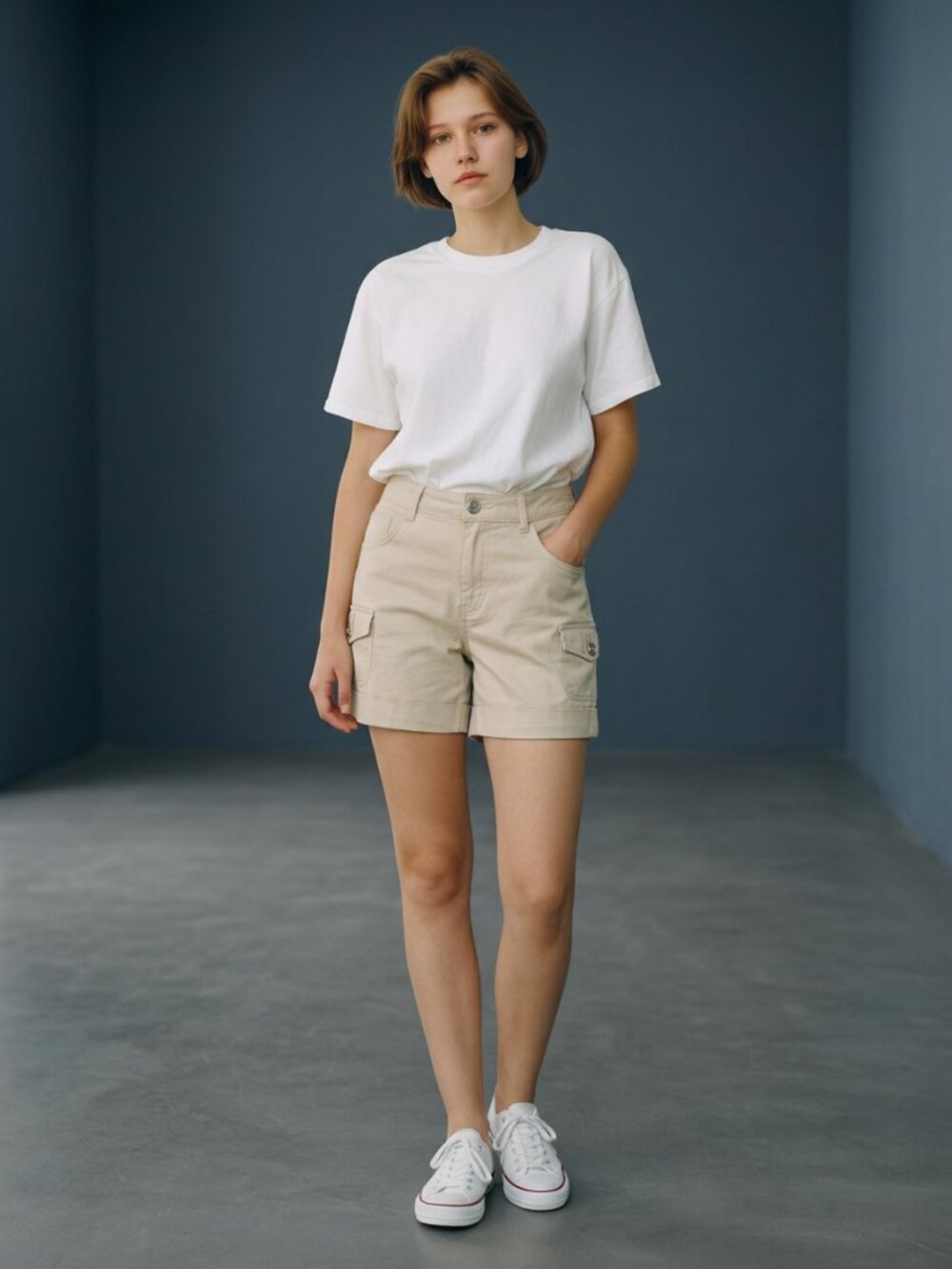 White House Black Market Women's Khaki Mariner Shorts Size 6